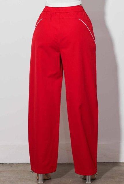 Pantalón Deportivo Rojo - lateral