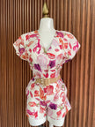 Conjunto Short Estampado Conchas Marinas