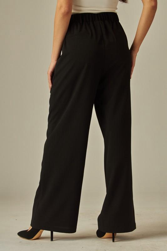 Pantalón recto negro Jash Online completo
