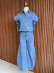 Conjunto de mezclilla con pedreria Jash Online