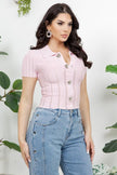 Top Tejido Botones Corazón Rosa vista 3