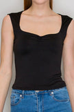 Top Escote Corazón Negro