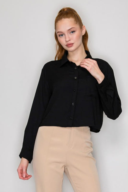 Blusa Negra Manga Larga
