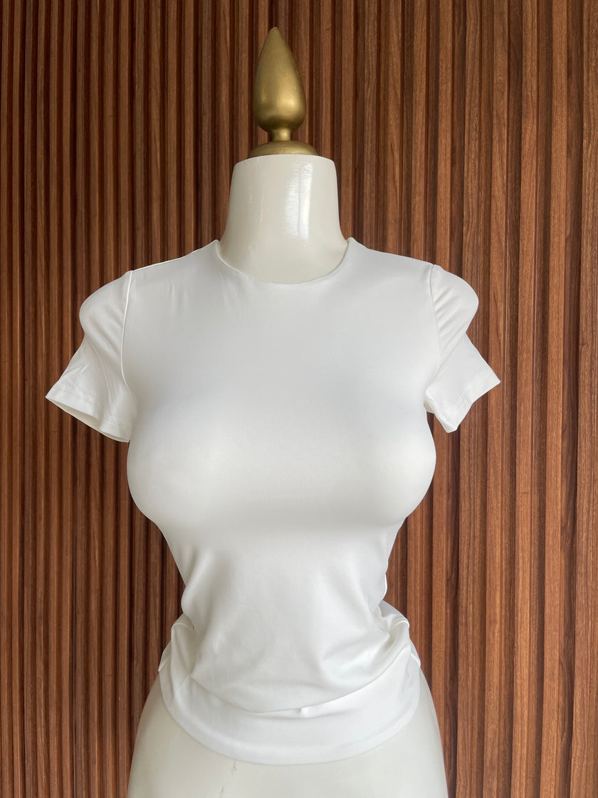 Blusa manga corta blanca Jash Online