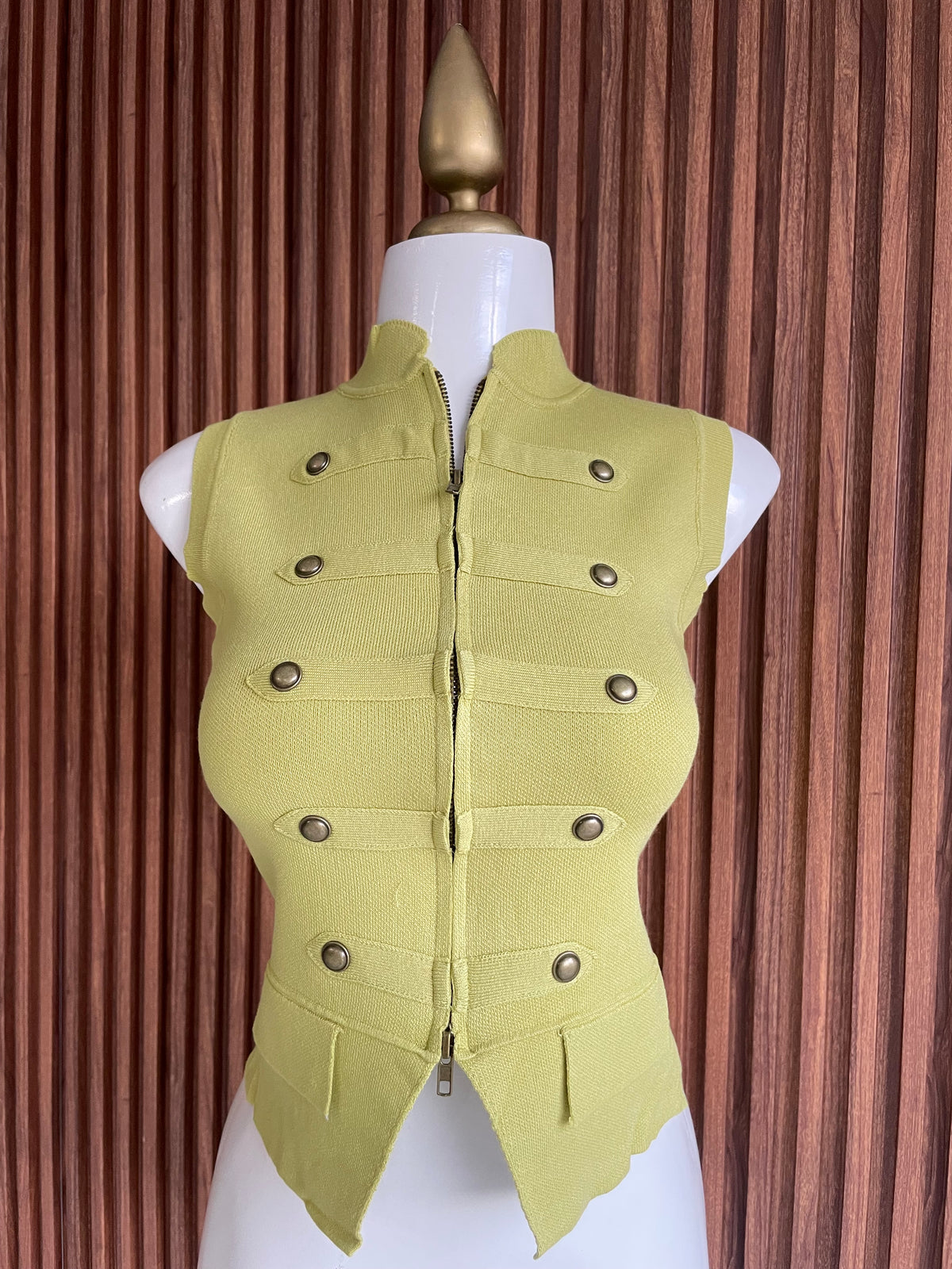 Chaleco militar verde limon Jash Online