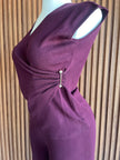 Conjunto Tejido Morado con Broche