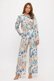 Conjunto Blusa y Pantalón Floral Mostaza Jash Online