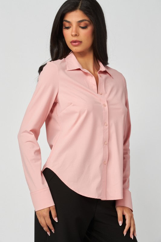 Blusa Básica Stretch Rosa