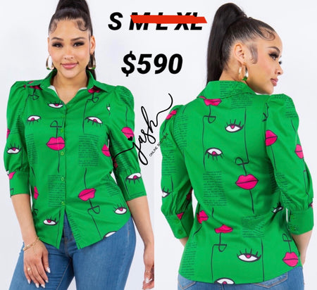 Blusa camisera Verde