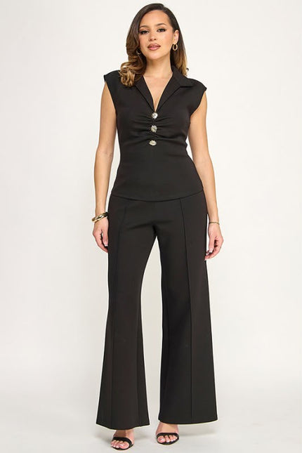 Conjunto Chaleco y Pantalón Negro