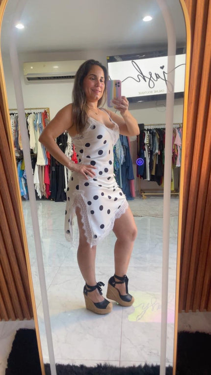 Blusa Lunares con Encaje