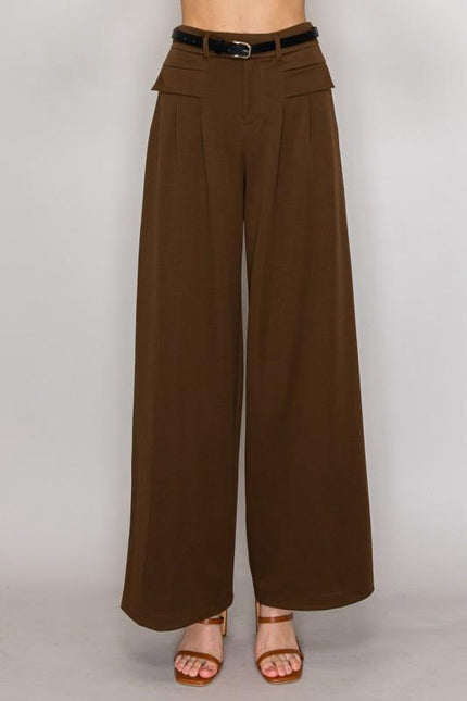 Pantalón Café con Cinturón