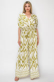 Conjunto Jumpsuit Ikat Verde Olivo