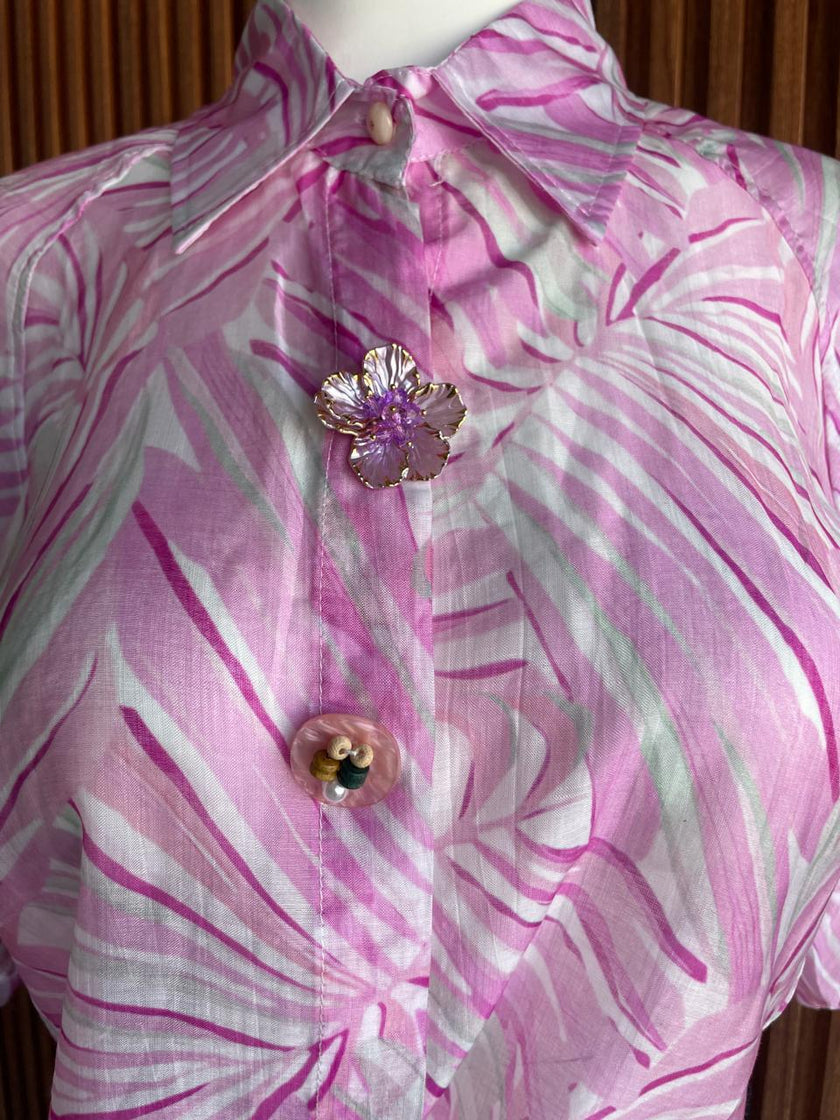 Blusa Rosa Tencel - detalle