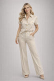 Conjunto Blusa y Pantalón Beige
