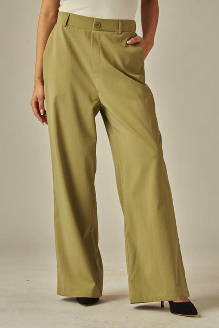 Pantalón recto verde olivo Jash Online