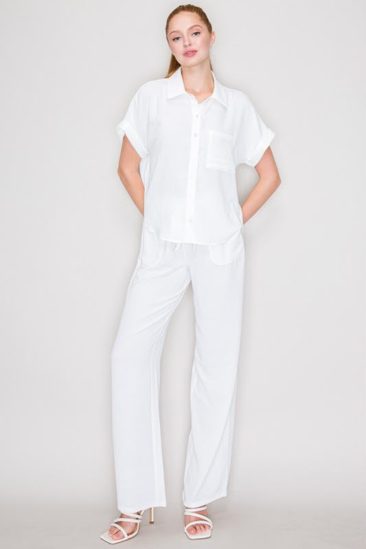 Set Texturizado Blanco puesto