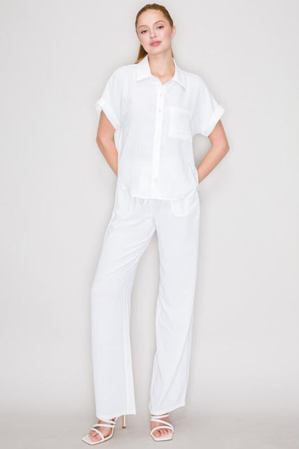 Set Texturizado Blanco puesto