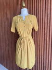 Vestido Mostaza con Cinturón
