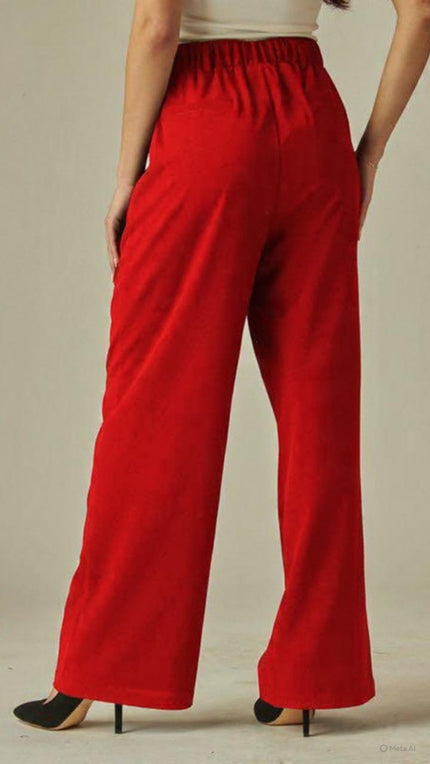 Pantalón recto rojo Jash Online