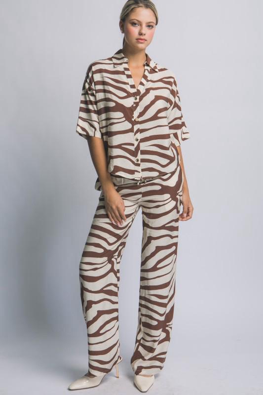 Conjunto Zebra Café