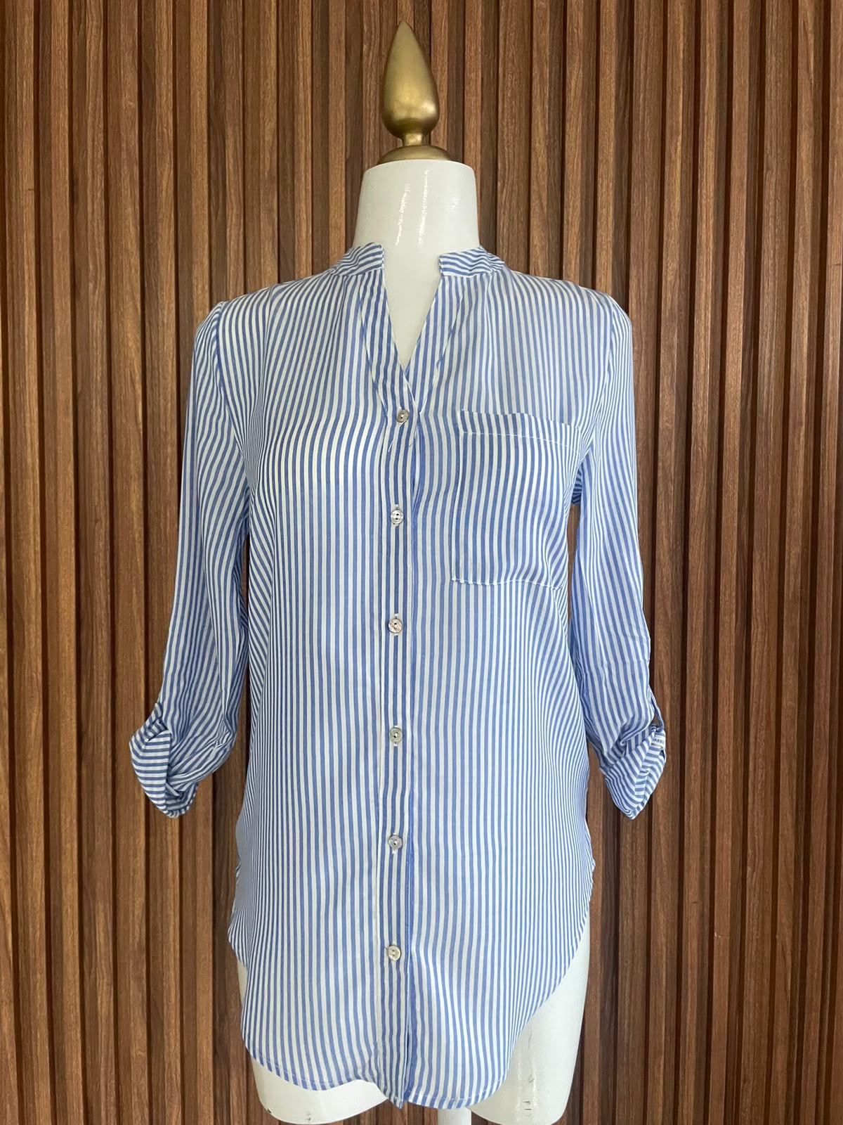 Blusa Rayada Azul y Blanco