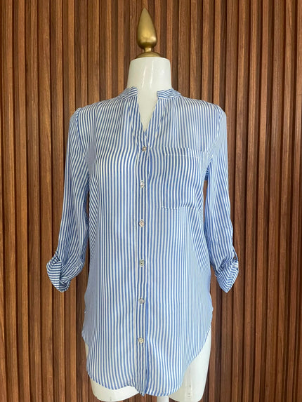 Blusa Rayada Azul y Blanco