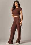 Conjunto Acanalado Café