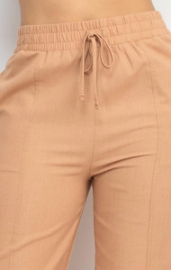 Pantalones Beige con Cordón