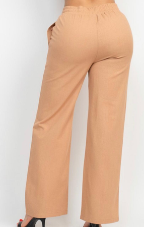 Pantalones Beige con Cordón