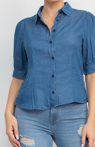 Blusa azul casual